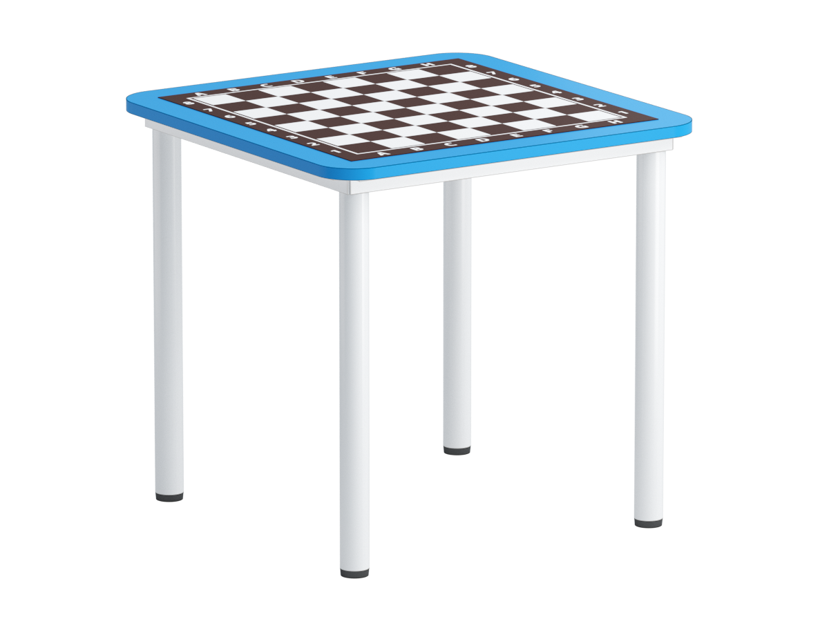 Стол шахматный Синий Белый