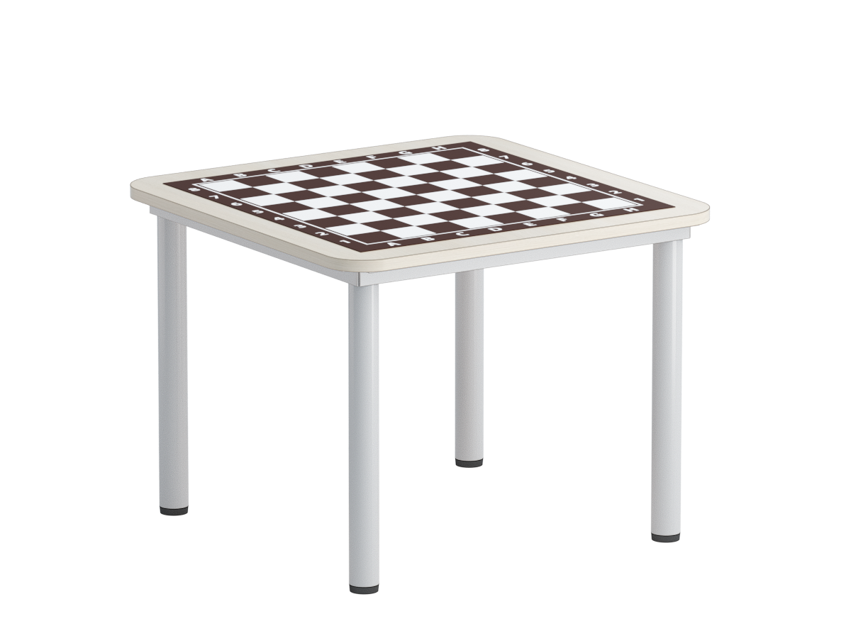 Стол шахматный дуб Серый