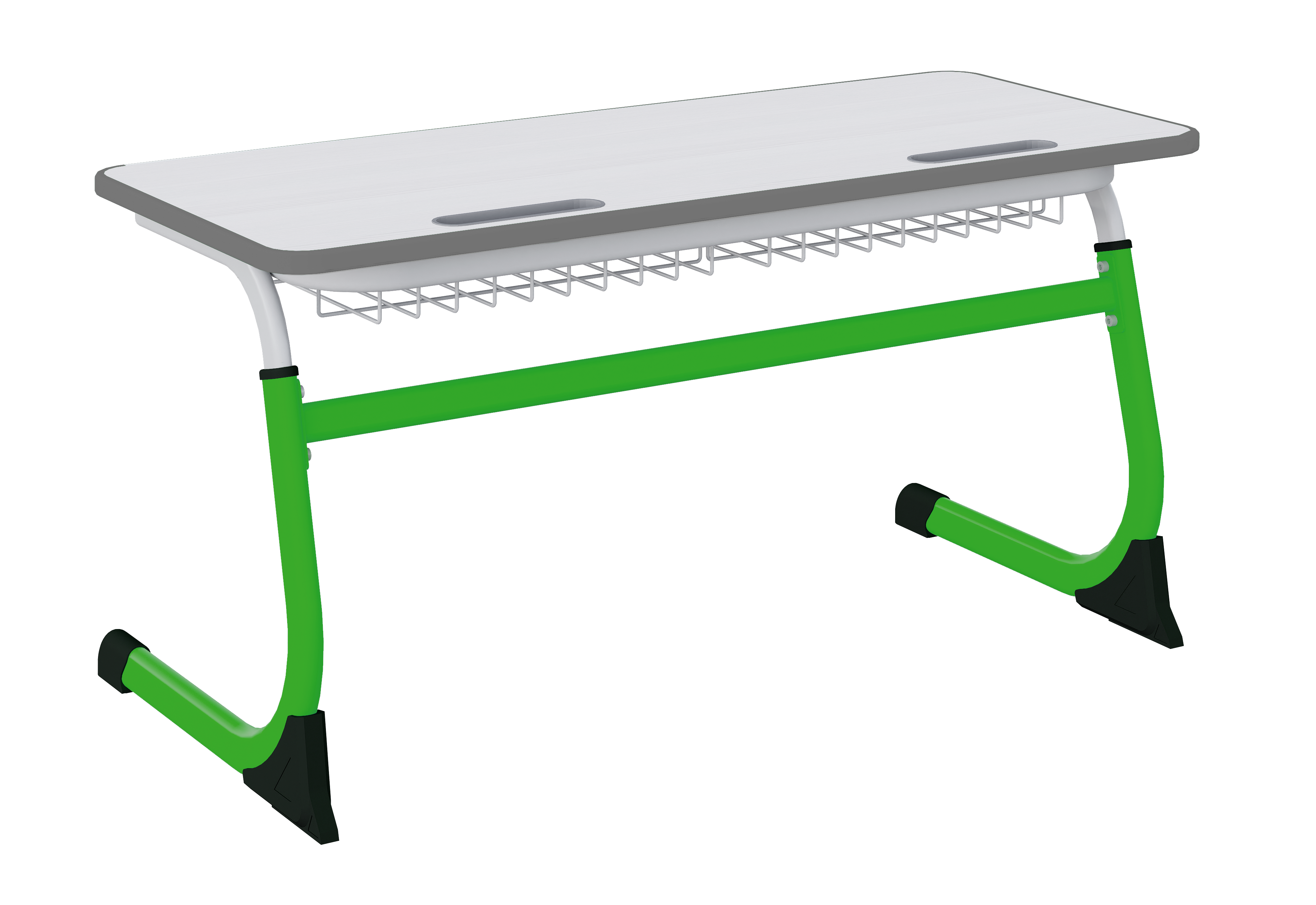 143153 зеленый каркас, кромка серая