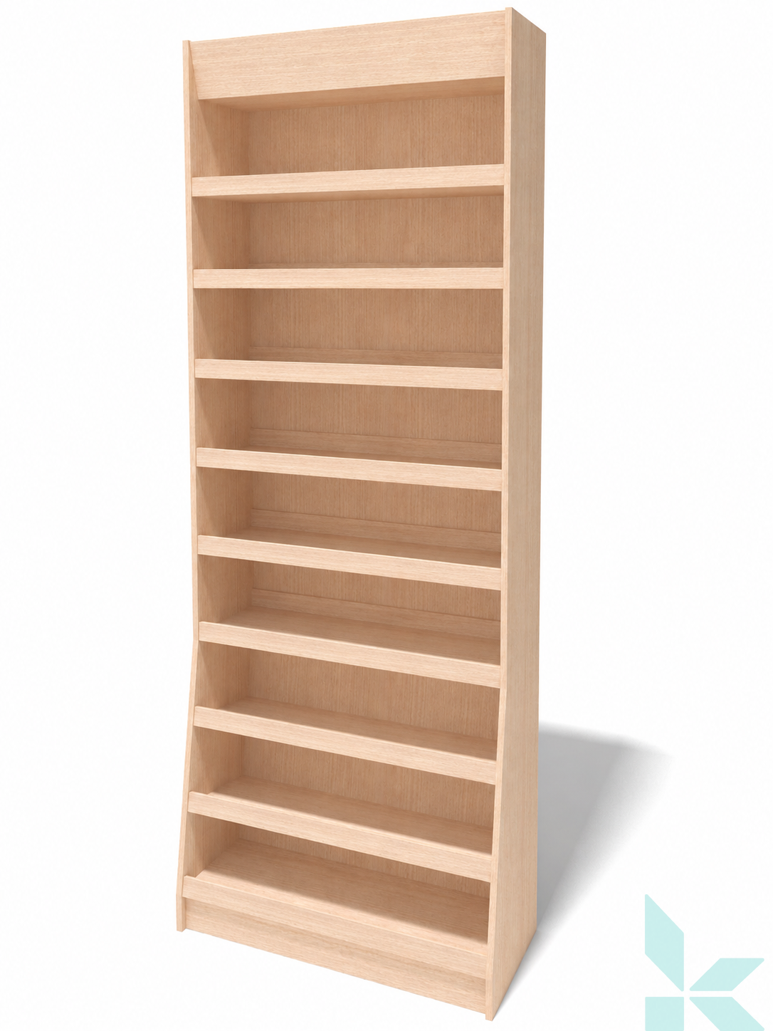 Стеллаж для книг, 900х400(300)х2400 мм