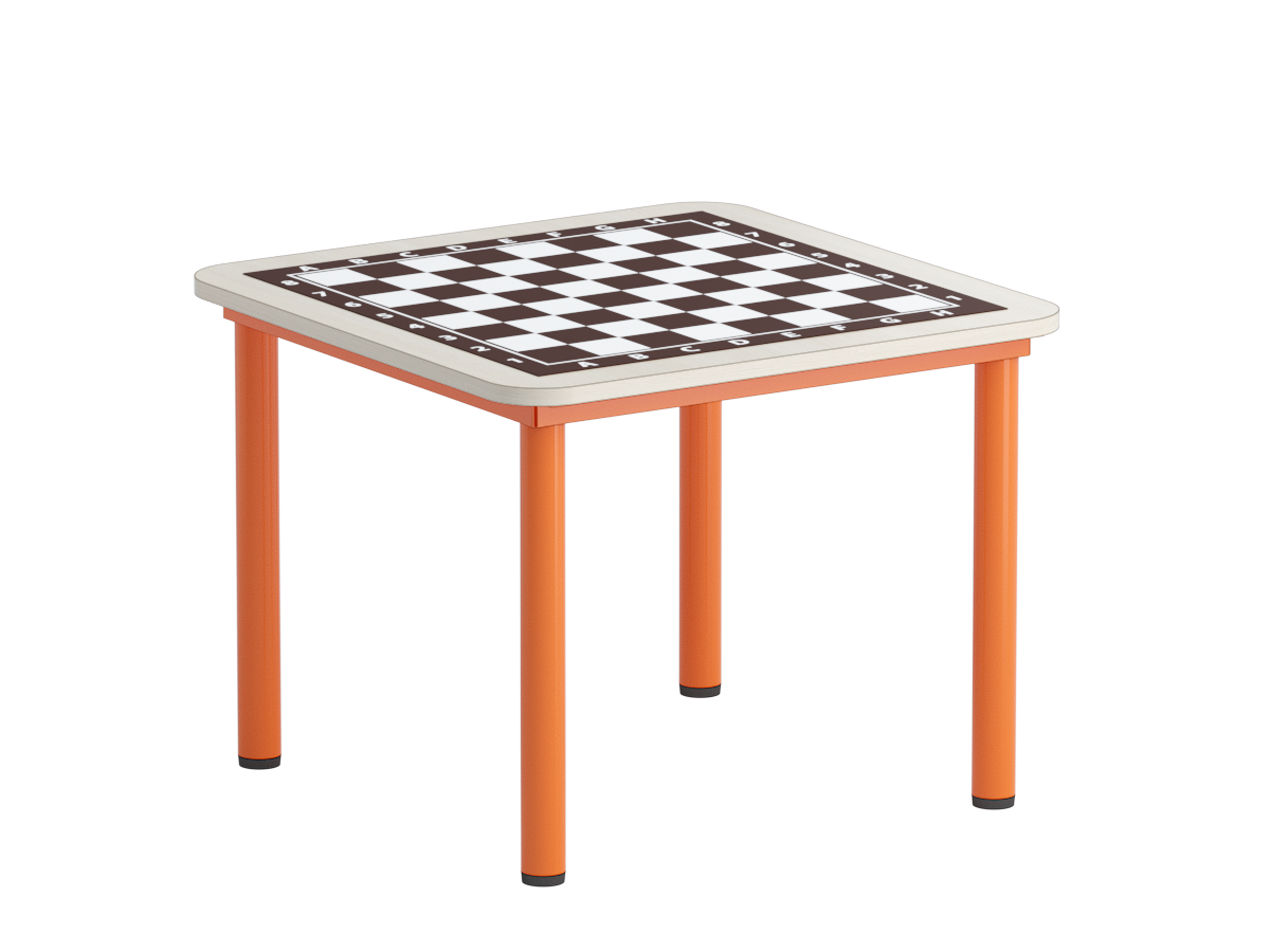 Стол шахматный дуб Оранжевый