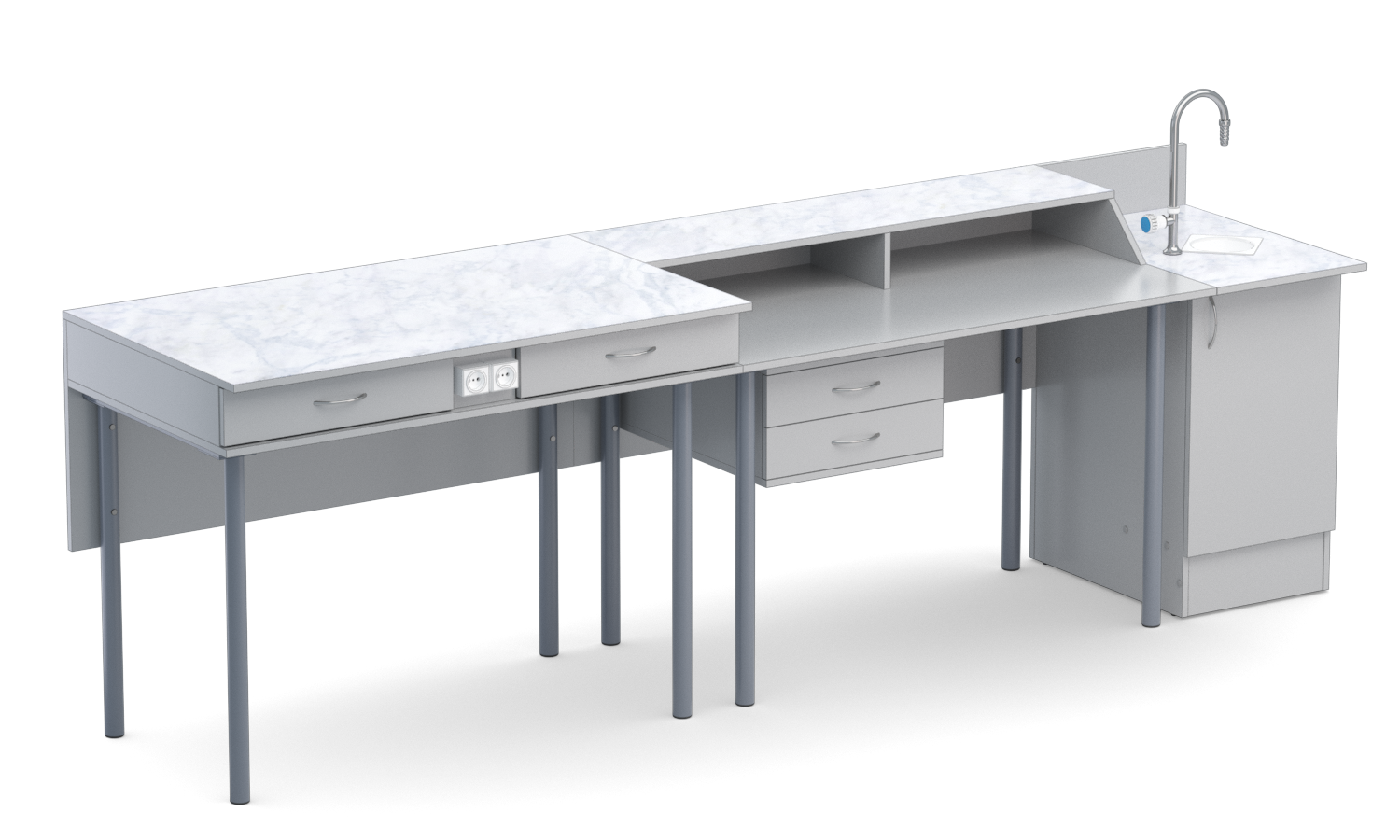 ЗОНА-демонстрационная-на-металлокаркасе серая